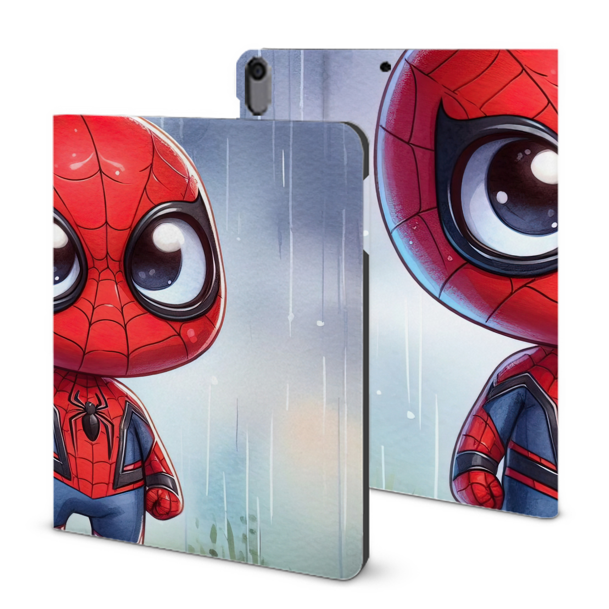 （画像用） Spider Man スパイダーマン IPad ケース ブック型 PUレザー TPU 耐衝撃 軽量 薄型 ペン収納なし 全面保護 IPad 各モデル対応